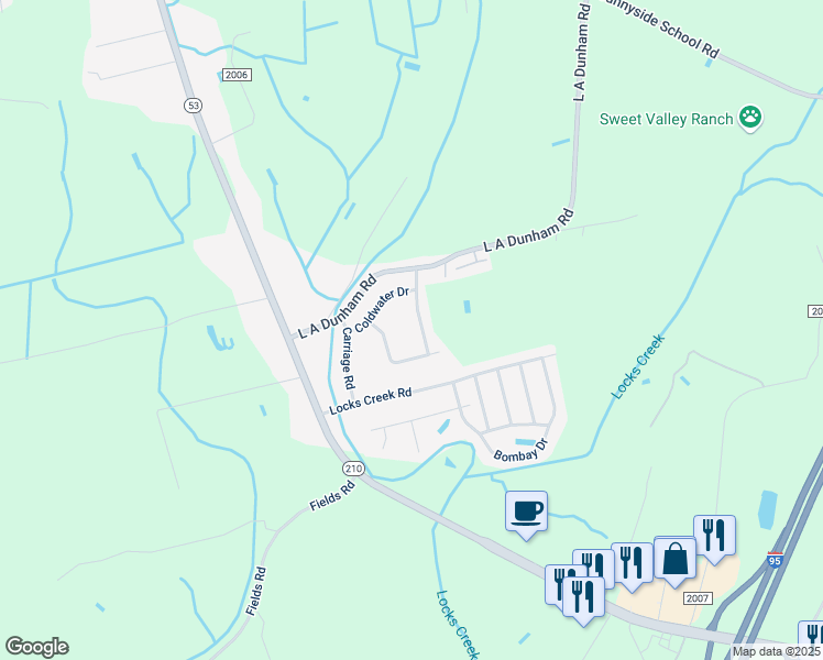 map of restaurants, bars, coffee shops, grocery stores, and more near 1109 Windmill Road in Fayetteville