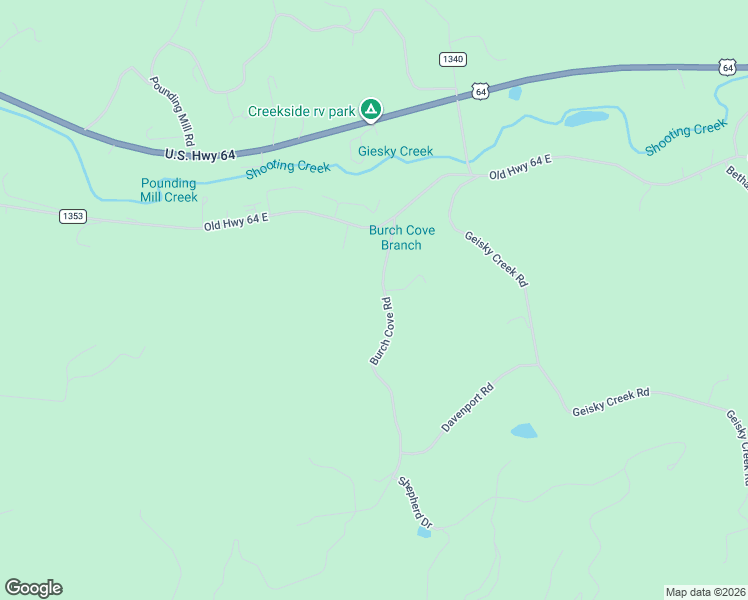 map of restaurants, bars, coffee shops, grocery stores, and more near 220 Burch Cove Road in Hayesville
