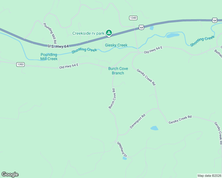 map of restaurants, bars, coffee shops, grocery stores, and more near 220 Burch Cove Road in Hayesville