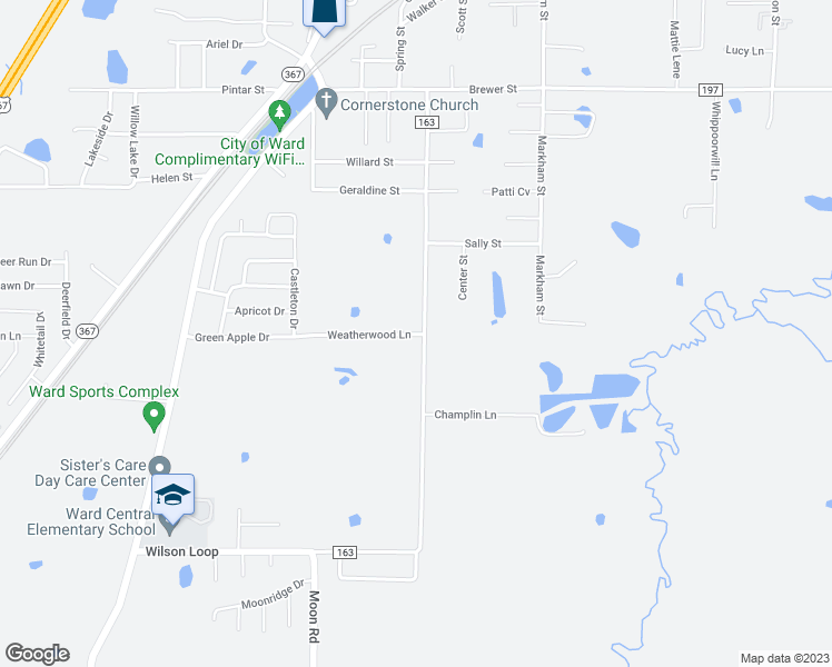 map of restaurants, bars, coffee shops, grocery stores, and more near 10 Weatherwood Lane in Ward