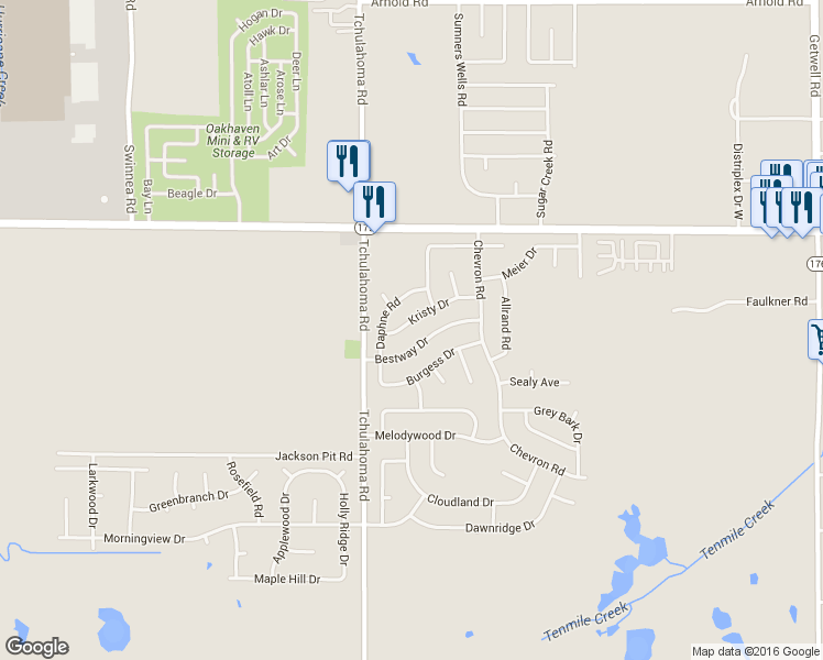 map of restaurants, bars, coffee shops, grocery stores, and more near 3350 Bestway Drive in Memphis