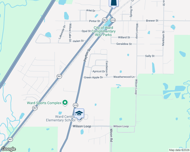 map of restaurants, bars, coffee shops, grocery stores, and more near 26 Green Apple Drive in Ward