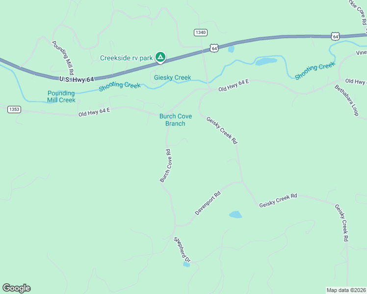 map of restaurants, bars, coffee shops, grocery stores, and more near 323 Burch Cove Road in Hayesville