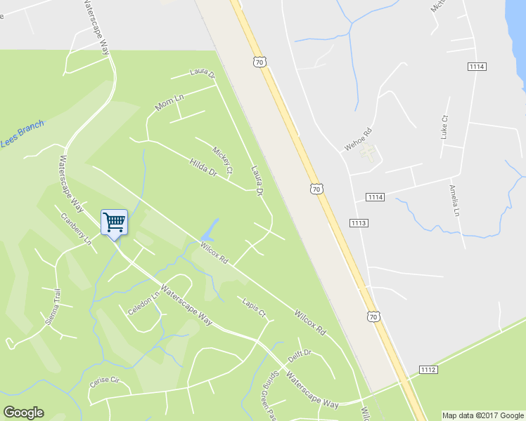 map of restaurants, bars, coffee shops, grocery stores, and more near 115 Laura Drive in New Bern