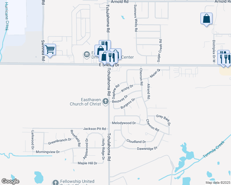 map of restaurants, bars, coffee shops, grocery stores, and more near 3306 Kristy Dr in Memphis