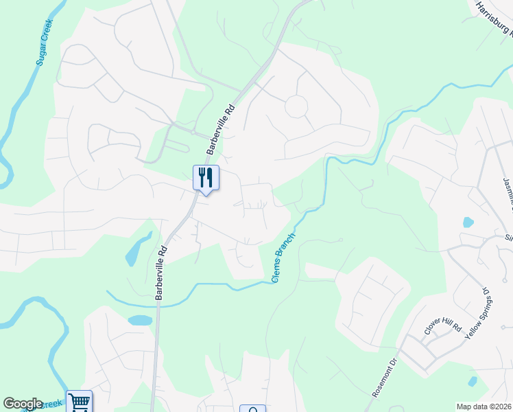 map of restaurants, bars, coffee shops, grocery stores, and more near 1017 Norkett Road in Indian Land