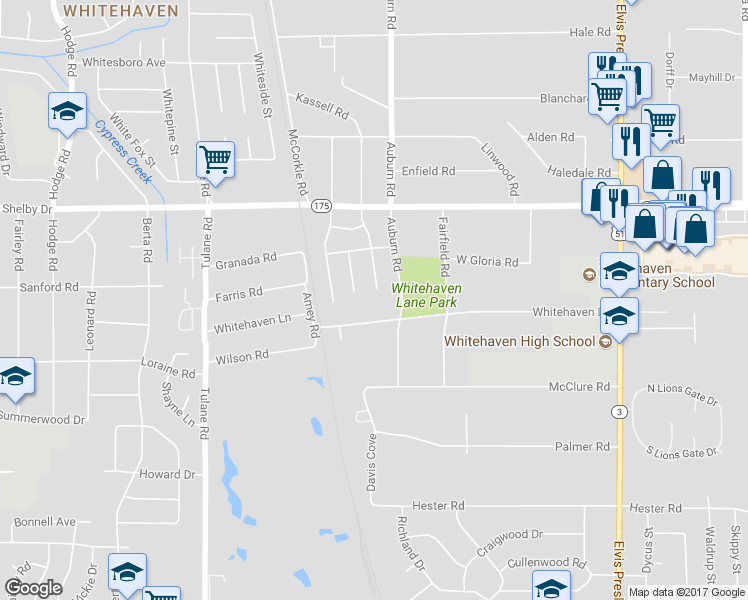 map of restaurants, bars, coffee shops, grocery stores, and more near 4789 Kassell Cove in Memphis
