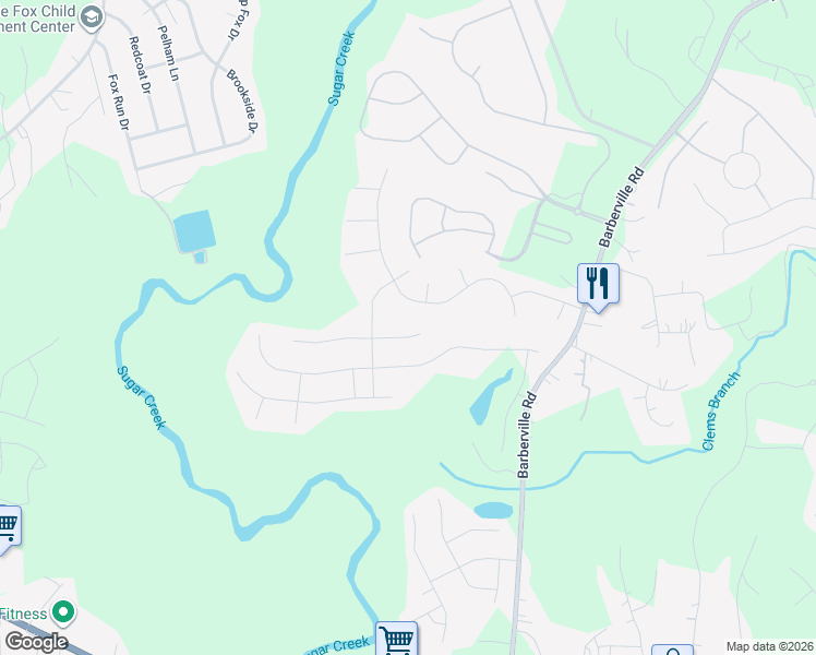 map of restaurants, bars, coffee shops, grocery stores, and more near 1030 Ivey Court in Indian Land