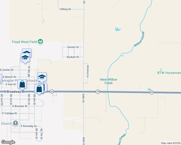 map of restaurants, bars, coffee shops, grocery stores, and more near 16549 Jessica Ln in Lexington