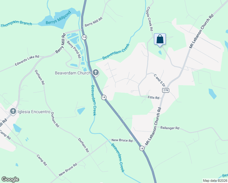 map of restaurants, bars, coffee shops, grocery stores, and more near 3964 South Carolina 14 in Greer