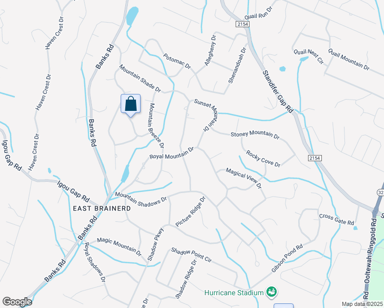 map of restaurants, bars, coffee shops, grocery stores, and more near 605 Hidden Forest Drive in Chattanooga