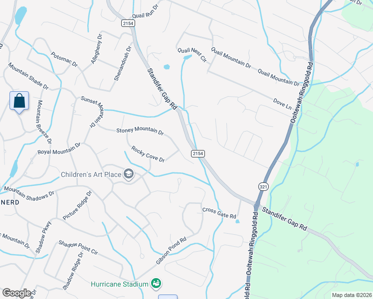 map of restaurants, bars, coffee shops, grocery stores, and more near 9202 Stoney Mountain Drive in Chattanooga