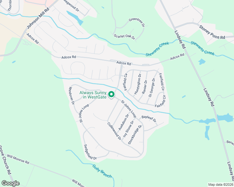 map of restaurants, bars, coffee shops, grocery stores, and more near 105 Saint Johns Loop in Raeford
