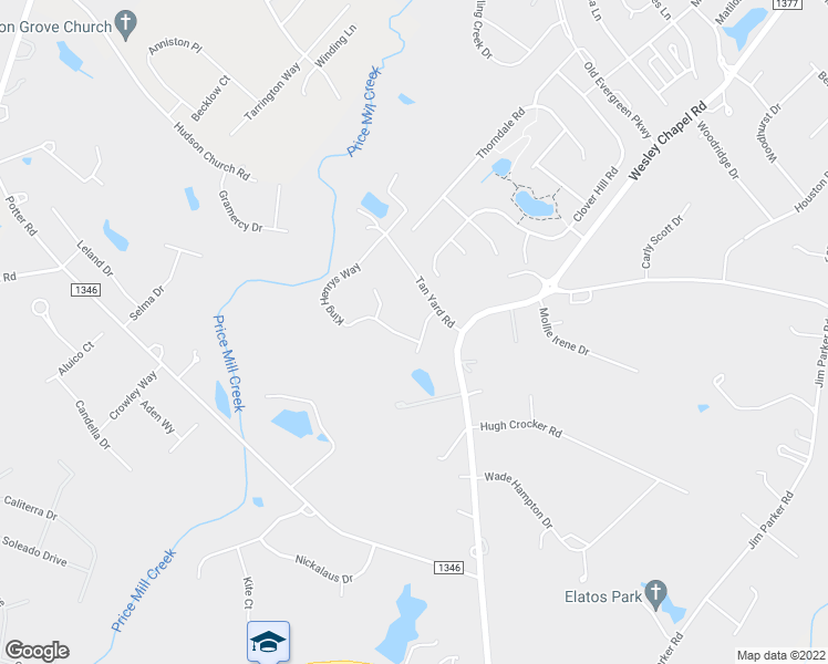map of restaurants, bars, coffee shops, grocery stores, and more near 1008 Kings Grant Way in Matthews