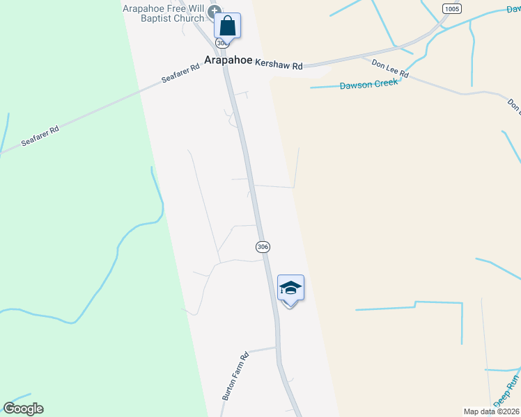 map of restaurants, bars, coffee shops, grocery stores, and more near 6417 Highway 306 in Grantsboro