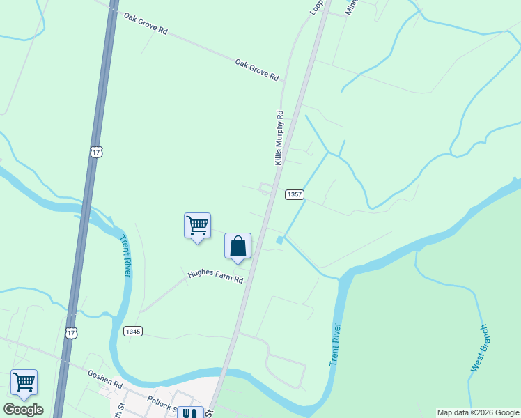 map of restaurants, bars, coffee shops, grocery stores, and more near 8316 U.S. 17 in Pollocksville
