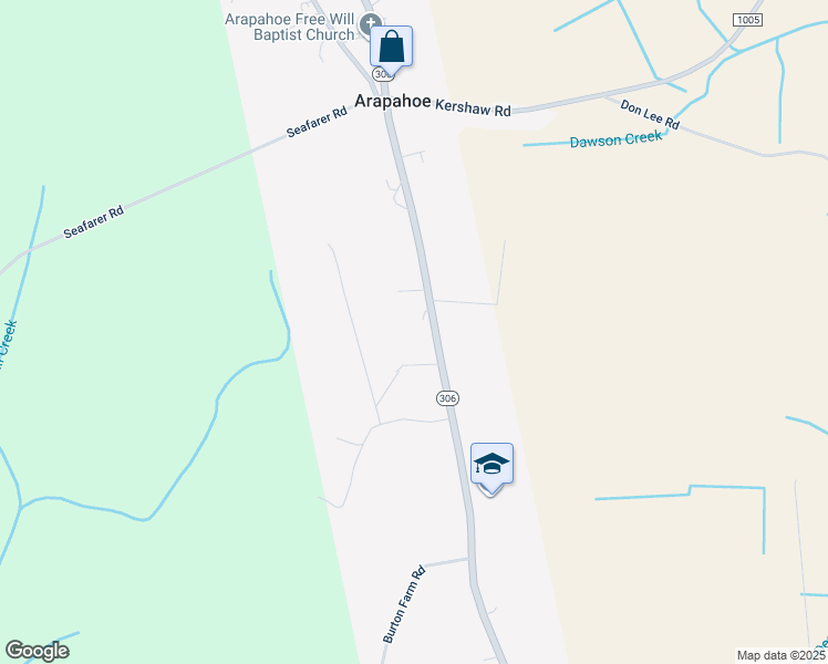 map of restaurants, bars, coffee shops, grocery stores, and more near 8626 North Carolina 306 in Arapahoe