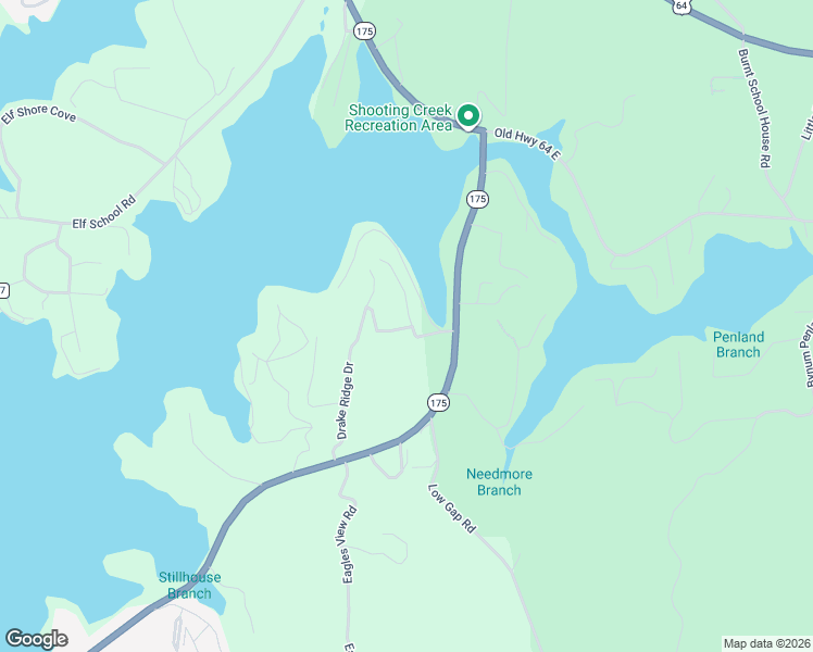 map of restaurants, bars, coffee shops, grocery stores, and more near 130 Kilpatrick Point Lane in Hayesville