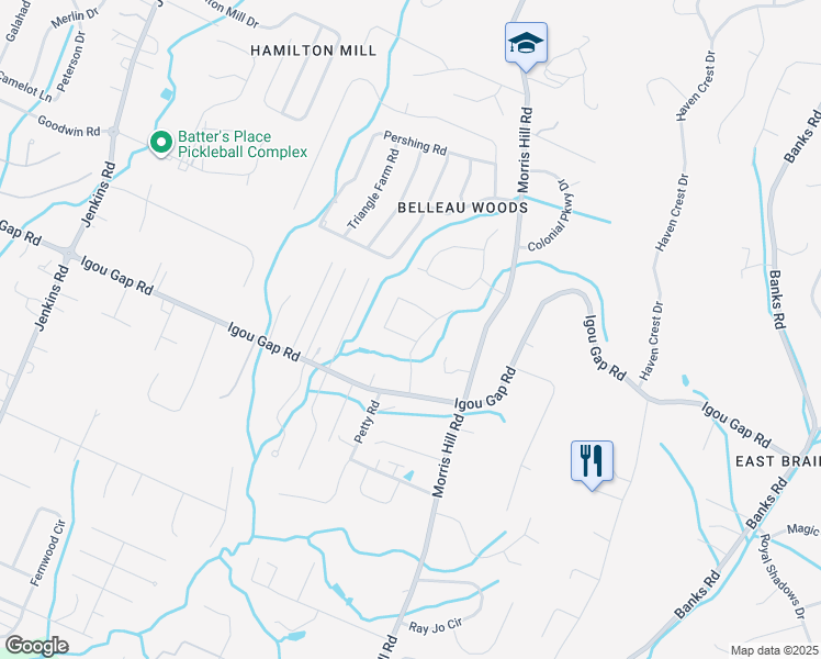 map of restaurants, bars, coffee shops, grocery stores, and more near 1975 Mac Lane in Chattanooga