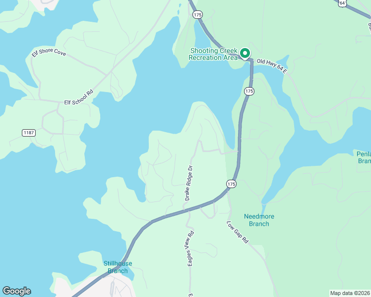 map of restaurants, bars, coffee shops, grocery stores, and more near 500 Kilpatrick Point Drive in Hayesville