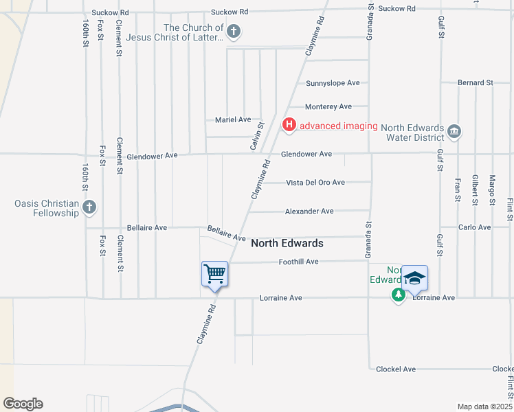 map of restaurants, bars, coffee shops, grocery stores, and more near in North Edwards