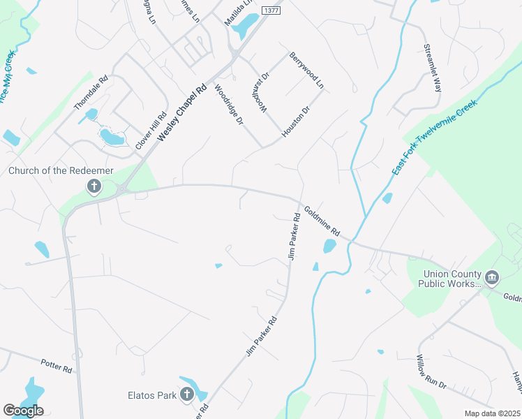 map of restaurants, bars, coffee shops, grocery stores, and more near 1017 Wesley Downs Road in Monroe