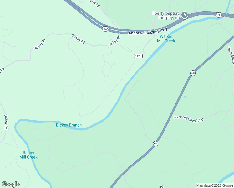 map of restaurants, bars, coffee shops, grocery stores, and more near 545 Little Ranger Road in Murphy