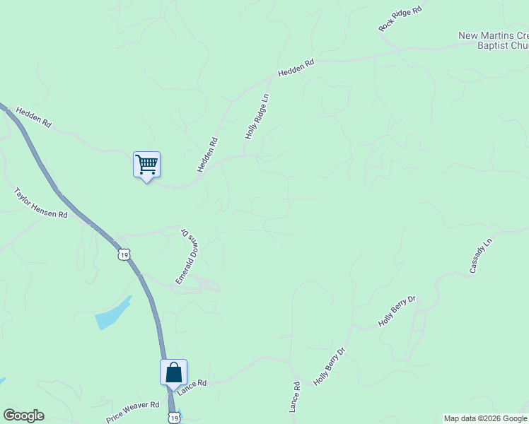 map of restaurants, bars, coffee shops, grocery stores, and more near 26 Redmond Road in Murphy