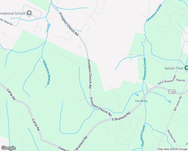 map of restaurants, bars, coffee shops, grocery stores, and more near 3646 Prospect Church Road in Apison