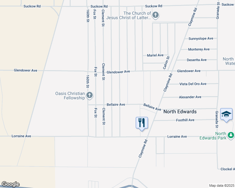map of restaurants, bars, coffee shops, grocery stores, and more near 13361 Davenport Street in North Edwards