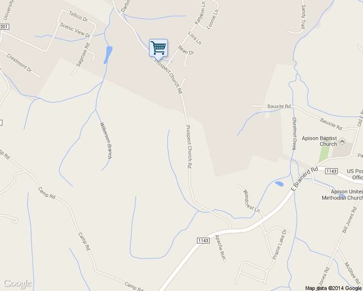 map of restaurants, bars, coffee shops, grocery stores, and more near 3647 Prospect Church Road in Apison