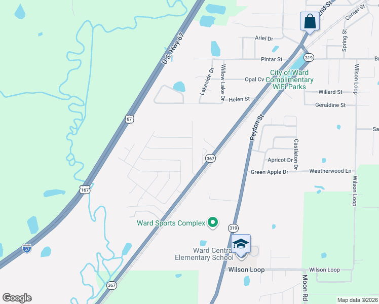 map of restaurants, bars, coffee shops, grocery stores, and more near 14 Fawn Drive in Ward