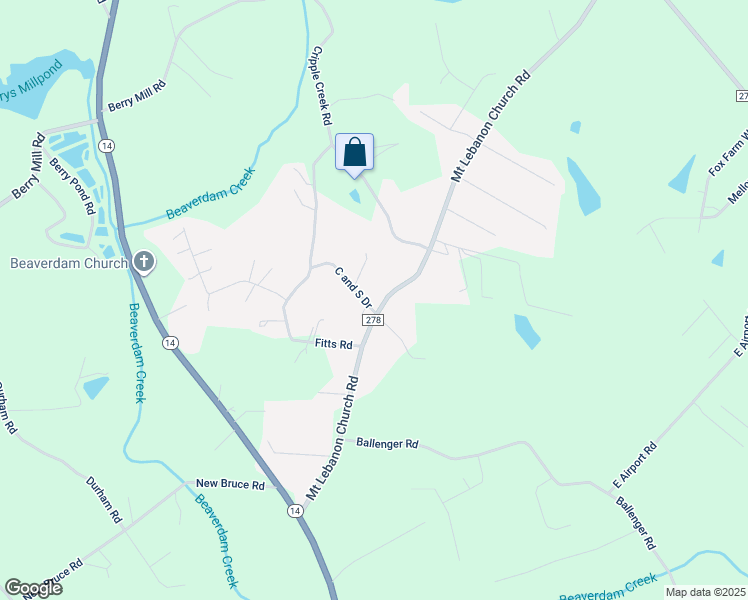 map of restaurants, bars, coffee shops, grocery stores, and more near 101 C and South Drive in Greer