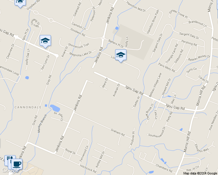 map of restaurants, bars, coffee shops, grocery stores, and more near 8115 Mee Mee Road in Chattanooga