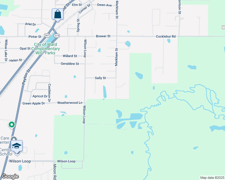 map of restaurants, bars, coffee shops, grocery stores, and more near 1078 Markham Street in Ward