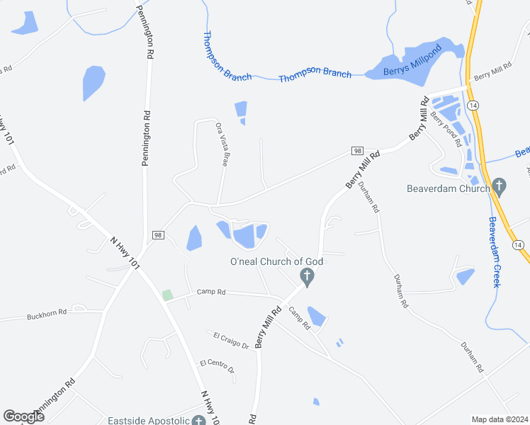 map of restaurants, bars, coffee shops, grocery stores, and more near 2051 Edwards Lake Road in Greer