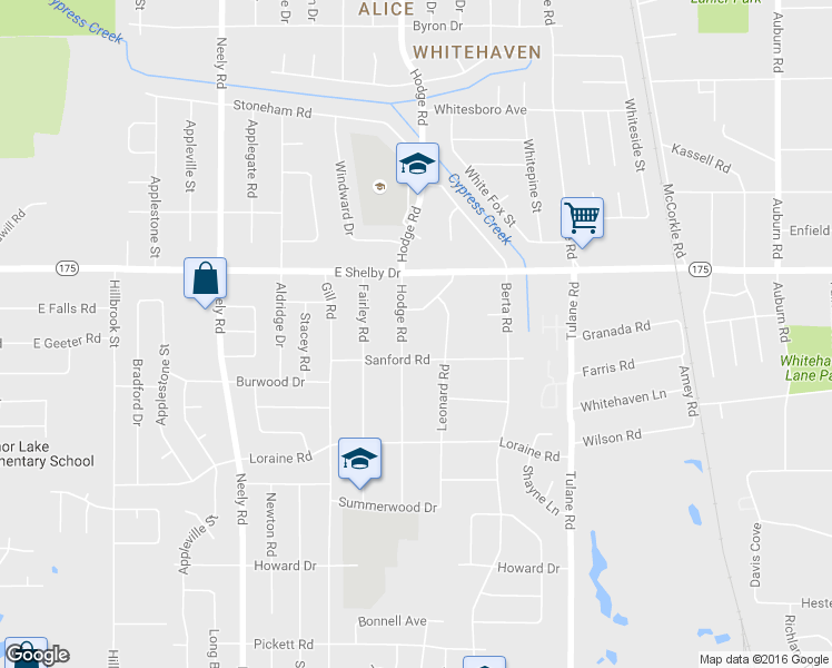 map of restaurants, bars, coffee shops, grocery stores, and more near 4746 Hodge Road in Memphis