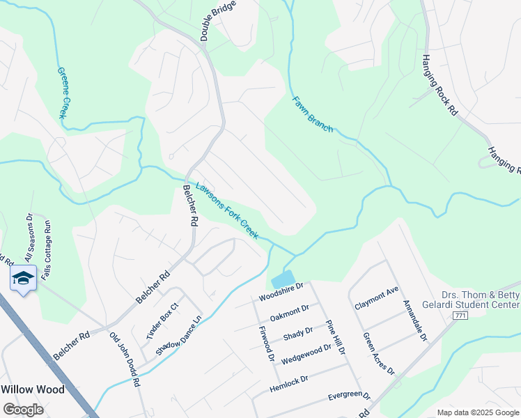 map of restaurants, bars, coffee shops, grocery stores, and more near 148 Moss Lane in Boiling Springs