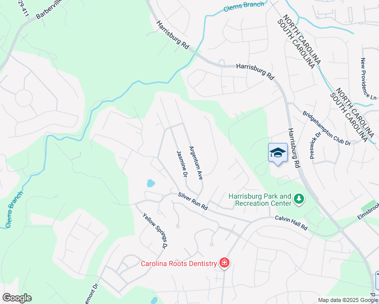 map of restaurants, bars, coffee shops, grocery stores, and more near 2109 Argentum Avenue in Indian Land