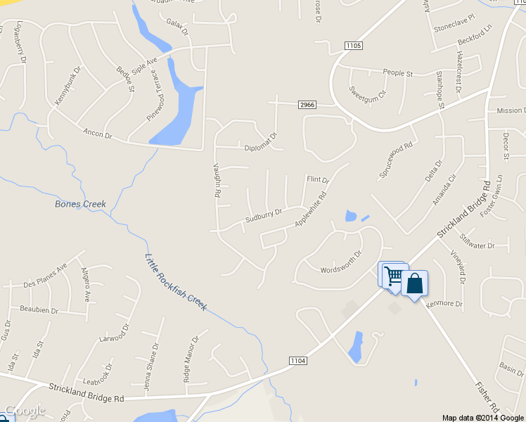 map of restaurants, bars, coffee shops, grocery stores, and more near 6798 Longparrish Court in Fayetteville