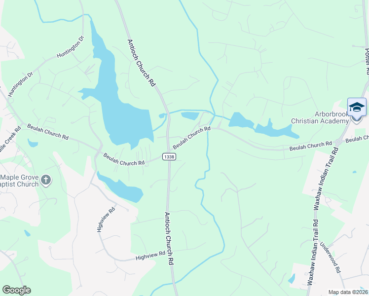 map of restaurants, bars, coffee shops, grocery stores, and more near 2675 Beulah Church Road in Matthews