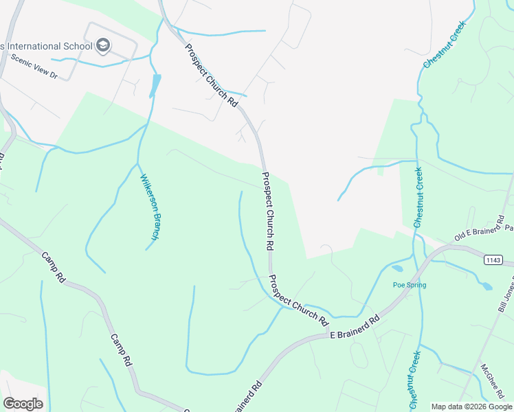 map of restaurants, bars, coffee shops, grocery stores, and more near 3647 Prospect Church Road in Apison