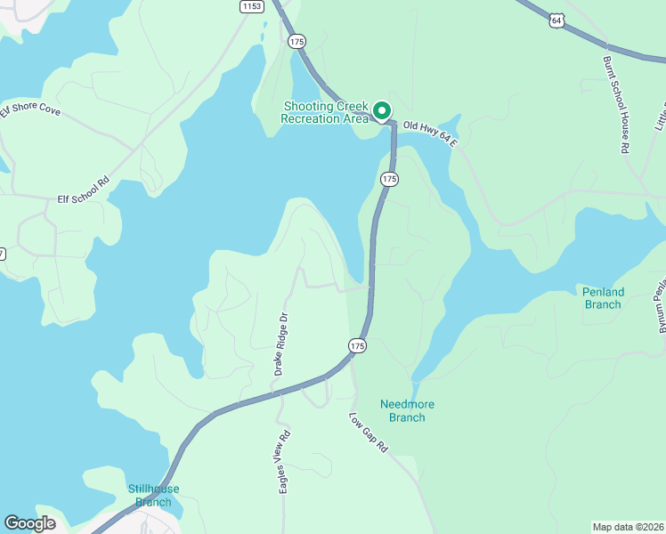 map of restaurants, bars, coffee shops, grocery stores, and more near 130 Kilpatrick Point Lane in Hayesville