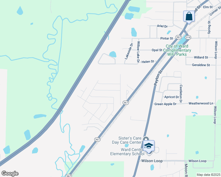 map of restaurants, bars, coffee shops, grocery stores, and more near 18 Fawn Drive in Ward