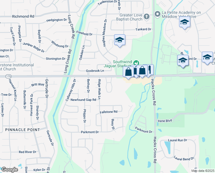 map of restaurants, bars, coffee shops, grocery stores, and more near 7833 Stellar Lane in Memphis