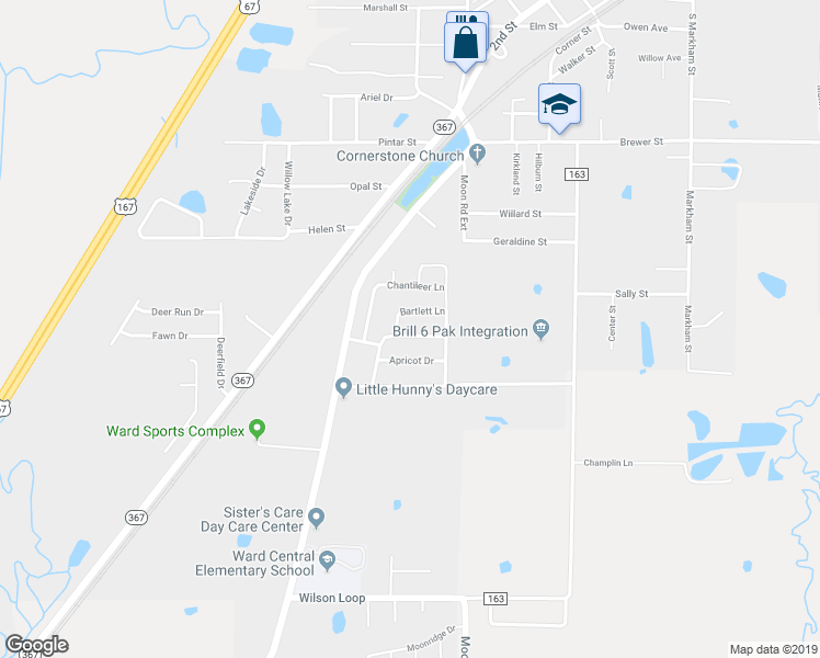 map of restaurants, bars, coffee shops, grocery stores, and more near 26 Peachtree Lane in Ward