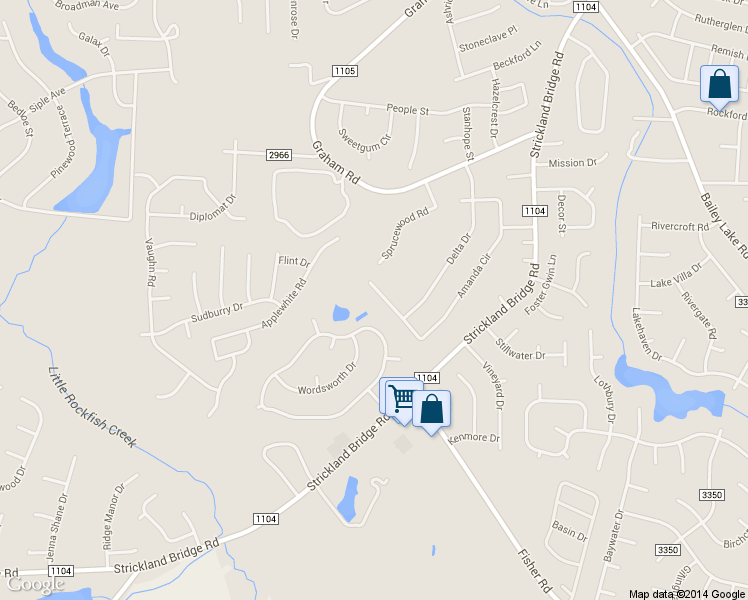 map of restaurants, bars, coffee shops, grocery stores, and more near 6611 Amanda Circle in Fayetteville