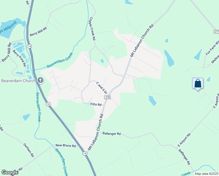 map of restaurants, bars, coffee shops, grocery stores, and more near 101 C and South Drive in Greer