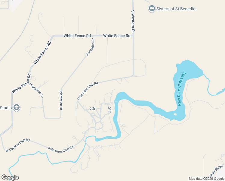 map of restaurants, bars, coffee shops, grocery stores, and more near J Street in Canyon