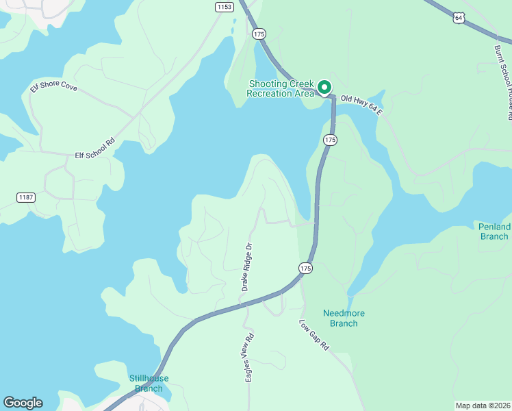 map of restaurants, bars, coffee shops, grocery stores, and more near 353 Drake Ridge Drive in Hayesville